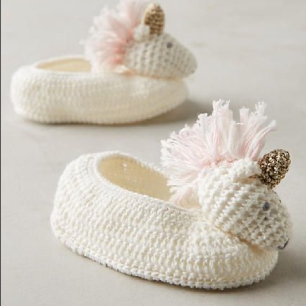 Baby Girl Unicorn Booties by Albeta.